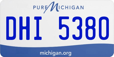 MI license plate DHI5380