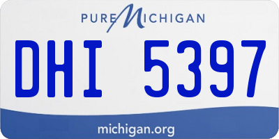 MI license plate DHI5397