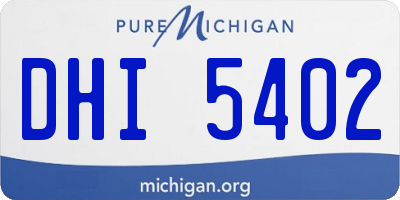 MI license plate DHI5402