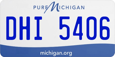 MI license plate DHI5406