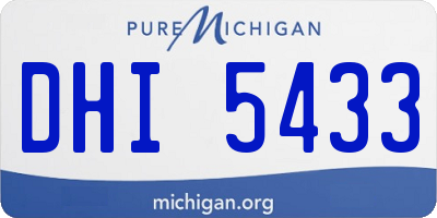 MI license plate DHI5433