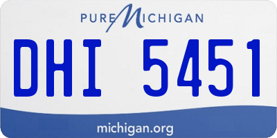 MI license plate DHI5451