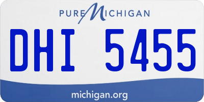 MI license plate DHI5455