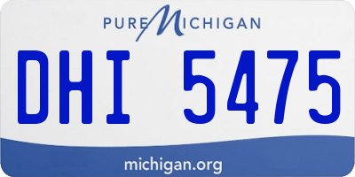 MI license plate DHI5475