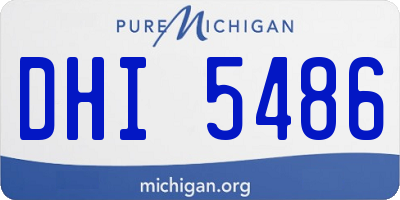 MI license plate DHI5486