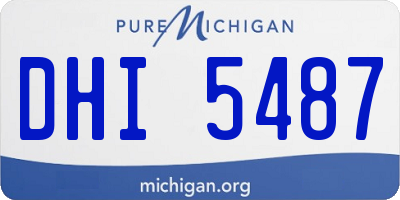 MI license plate DHI5487