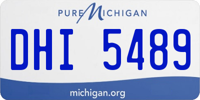 MI license plate DHI5489