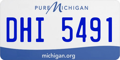 MI license plate DHI5491