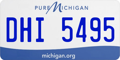 MI license plate DHI5495