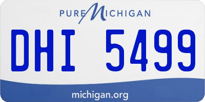 MI license plate DHI5499