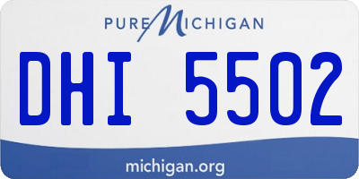 MI license plate DHI5502