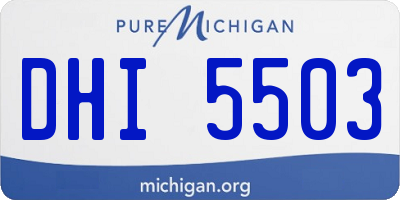 MI license plate DHI5503
