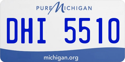 MI license plate DHI5510