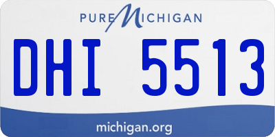 MI license plate DHI5513