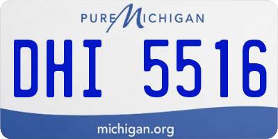 MI license plate DHI5516