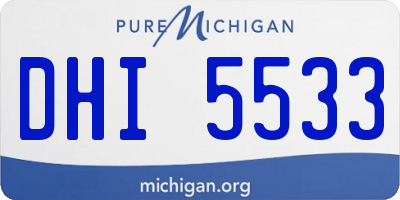 MI license plate DHI5533