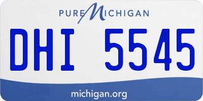 MI license plate DHI5545