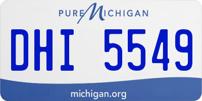 MI license plate DHI5549