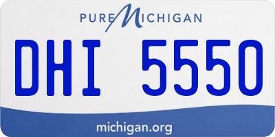 MI license plate DHI5550