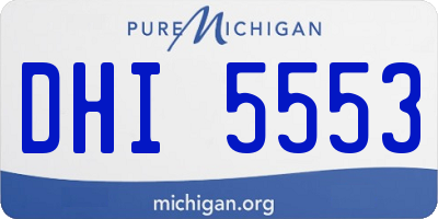 MI license plate DHI5553