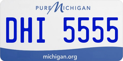 MI license plate DHI5555