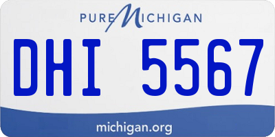 MI license plate DHI5567