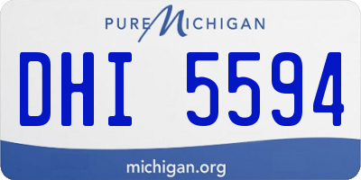 MI license plate DHI5594
