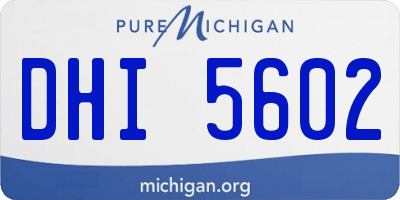 MI license plate DHI5602