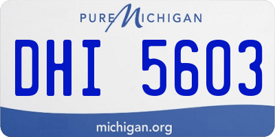 MI license plate DHI5603
