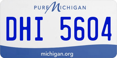MI license plate DHI5604