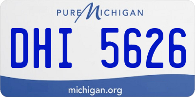 MI license plate DHI5626