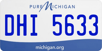 MI license plate DHI5633