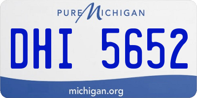 MI license plate DHI5652