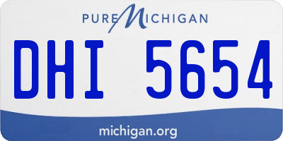 MI license plate DHI5654