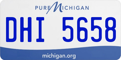 MI license plate DHI5658