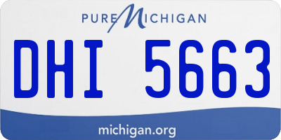 MI license plate DHI5663