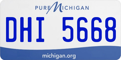MI license plate DHI5668