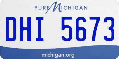 MI license plate DHI5673
