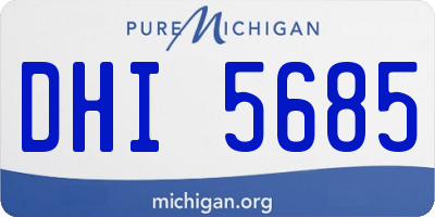 MI license plate DHI5685