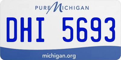 MI license plate DHI5693