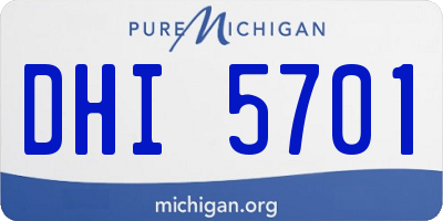 MI license plate DHI5701