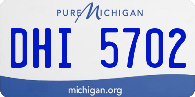 MI license plate DHI5702
