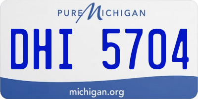 MI license plate DHI5704