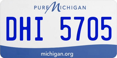 MI license plate DHI5705