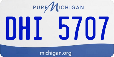 MI license plate DHI5707