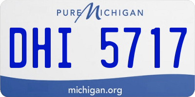 MI license plate DHI5717