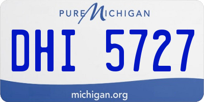 MI license plate DHI5727