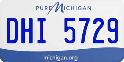 MI license plate DHI5729