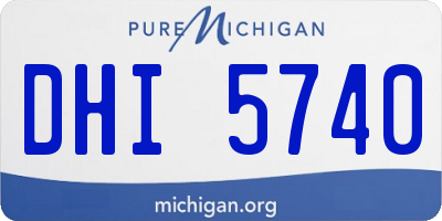 MI license plate DHI5740
