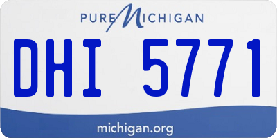 MI license plate DHI5771